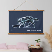 Tapisserie Suspendue Loup foncé (Chambre à coucher)