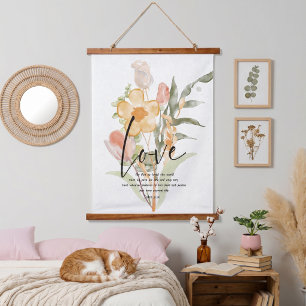 Tapisserie Suspendue Love-John 3:16 floral orange