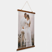Tapisserie Suspendue Love Script manuscrit Mariage personnalisé photo (Angulaire)