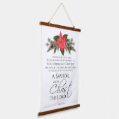 Tapisserie Suspendue Luc 2:10-11 Bon Tidings Poinsettia Noël (Angulaire)