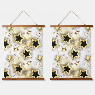 Tapisserie Suspendue Lumière transparente avec étoiles or