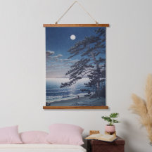 Lune de printemps à Ninomiya Beach Kawase Hasui 19