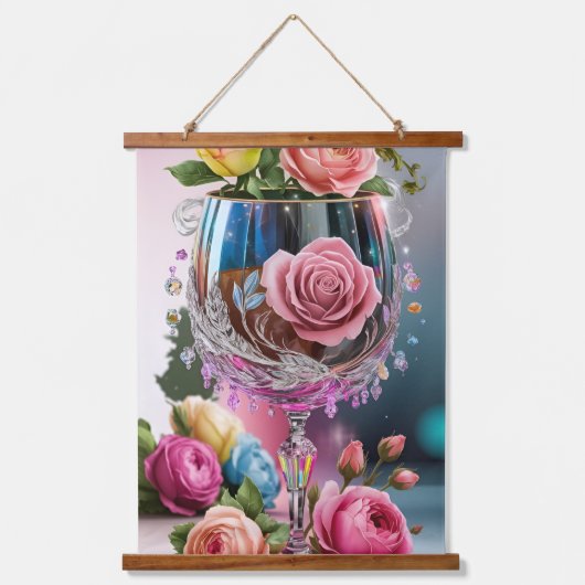 Tapisserie Suspendue Luxueuse Aquarelle en verre cristal (Recto)