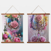 Tapisserie Suspendue Luxueuse Aquarelle en verre cristal (Double)