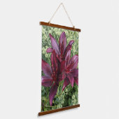 Tapisserie Suspendue Lys d'Asie rouge foncé Floral (Angulaire)