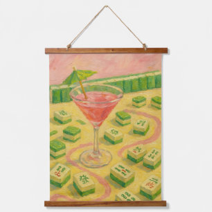 Tapisserie Suspendue Mahjong Chic Peinture à l'Huile Impressionniste Co