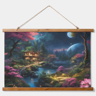 Tapisserie Suspendue Maison et jardin fantastiques