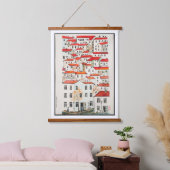 Tapisserie Suspendue Maisons géométriques (Chambre à coucher)