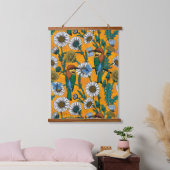 Tapisserie Suspendue Mangeurs d'abeilles, papillons bleus et marguerite (Chambre à coucher)