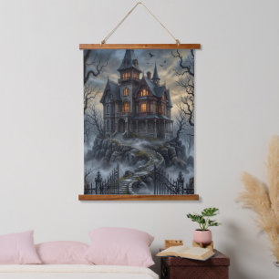 Tapisserie Suspendue Manoir gothique hanté victorien Académie sombre