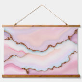 Tapisserie Suspendue Marbre rose clair Agate Collection moderne (Devant)