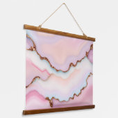 Tapisserie Suspendue Marbre rose clair Agate Collection moderne (Angulaire)