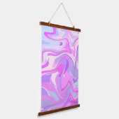 Tapisserie Suspendue Marbré rose violet Turquoise (Angulaire)