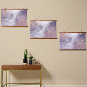Tapisserie Suspendue Marbre Violet et Or