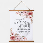 Tapisserie Suspendue Marc 12:30 Aimez le Seigneur, votre Dieu Écriture (Recto)