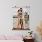 Tapisserie Suspendue Mariage photo de script personnalisé simple (Chambre à coucher)