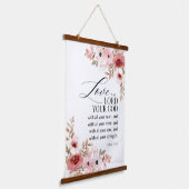 Tapisserie Suspendue Mark 12:30-31 Inspirational Bible Verses Floral (Angulaire)