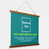 Tapisserie Suspendue Marque commerciale sur rectangle vert Turquoise (Angulaire)