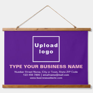 Tapisserie Suspendue Marque d'entreprise sur le rectangle violet