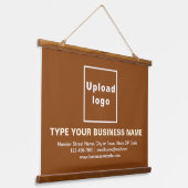 Tapisserie Suspendue Marque d'entreprise sur rectangle Brown accrochant (Angulaire)