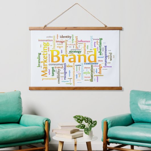 Tapisserie Suspendue Marque et marketing Texte connexe (Salon)