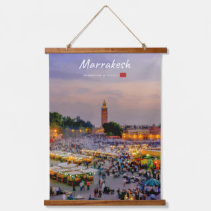 Tapisserie Suspendue Marrakech, Maroc - Place Jemaa el Fnaa