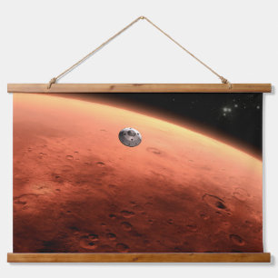 Tapisserie Suspendue Mars Science Laboratory approchant Mars.