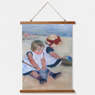 Tapisserie Suspendue Mary Cassatt Enfants Jouant sur la Plage 1884