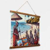 TAPISSERIE SUSPENDUE MASAI MUR TRAITER TAPESTRY (Angulaire)