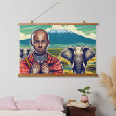 TAPISSERIE SUSPENDUE MASAI MUR TRAITER TAPESTRY (Chambre à coucher)