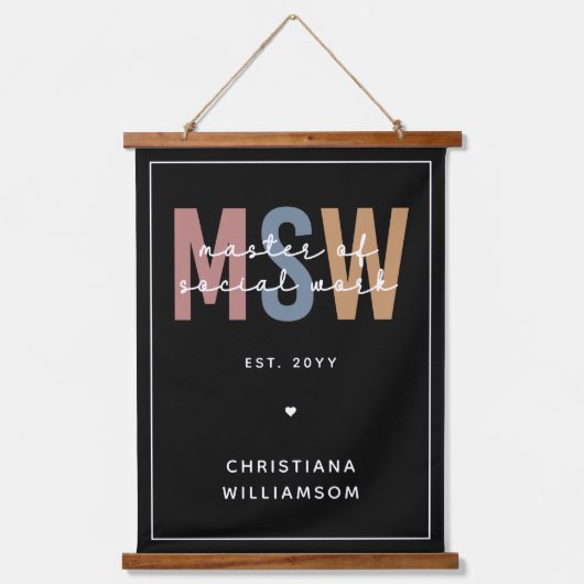 Tapisserie Suspendue Master en travail social en MSW (Recto)