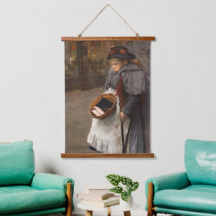 Tapisserie Suspendue Matchstick Girl pauvre rue Urchin Pauvreté urbaine