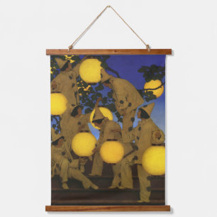 Tapisserie Suspendue Maxfield Parrish Les Porteuses de Lanternes 1908 V