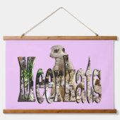Tapisserie Suspendue Meerkats, Mur Découpé En Bois (Devant)