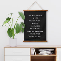 Meilleures Choses de la Vie en Noir Citation Mural
