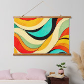 Tapisserie Suspendue Mélange de couleurs orange et amis (Chambre à coucher)