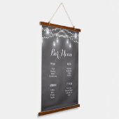 Tapisserie Suspendue Menu de bar noir Mariage Pot Mason Jar  (Angulaire)