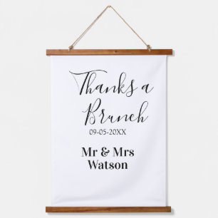 Tapisserie Suspendue Merci un brunch post mariage nom date simple