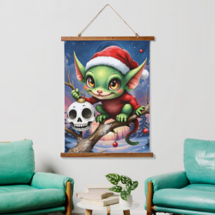 Tapisserie Suspendue Merry Mischief – Le Petit Elf de Noël.