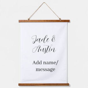 Tapisserie Suspendue Message de nom de couple de mariage date romantiqu