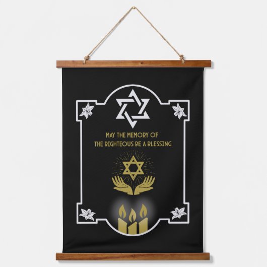 Tapisserie Suspendue Message funéraire de la Condolence juive (Recto)