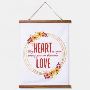 Tapisserie Suspendue message positif pour l'amour de soi et le succès