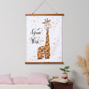Tapisserie Suspendue mignon enfants unisex girafe de pépinière