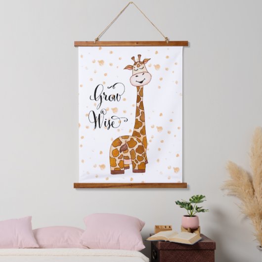 Tapisserie Suspendue mignon enfants unisex girafe de pépinière (Chambre à coucher)
