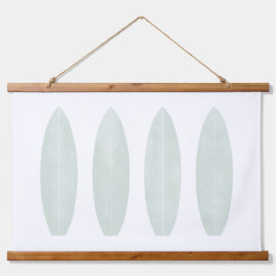 Tapisserie Suspendue Mint Watercolor Surfboards Beach Nursery Decor