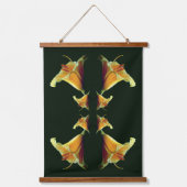 Tapisserie Suspendue Miroir à fleurs jaunes Abstrait (Recto)