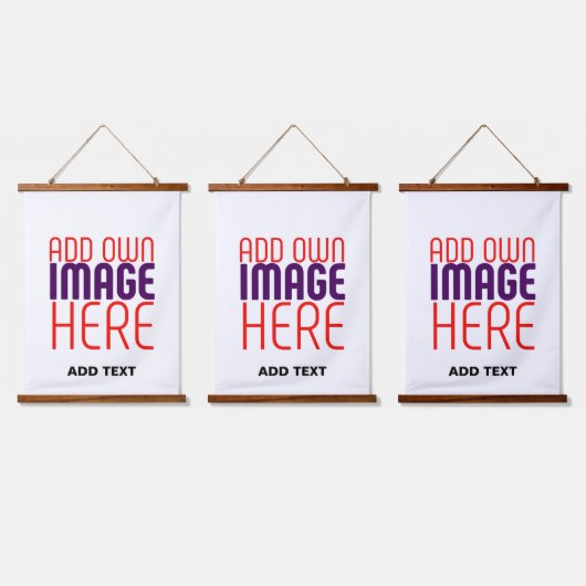 TAPISSERIE SUSPENDUE MODÈLE DE TEXTE D'IMAGE BLANCHE SIMPLE MODERNE (Tripler)