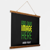 TAPISSERIE SUSPENDUE MODÈLE DE TEXTE D'IMAGE NOIRE SIMPLE ET MODERNE (Incliné)