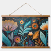 Tapisserie Suspendue Modern Boho Floral Tapestry (Devant)