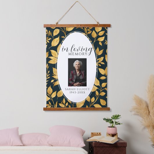 Tapisserie Suspendue Modern In Loving Memory Foam Board with Photo (Chambre à coucher)